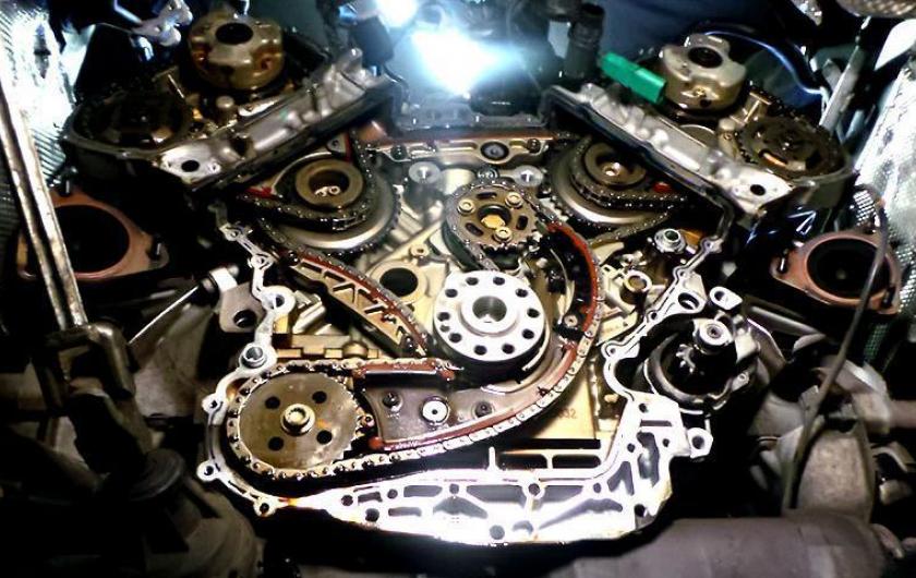 цепной привод ГРМ на Ауди