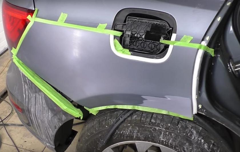 покраска заднего крыла Ауди