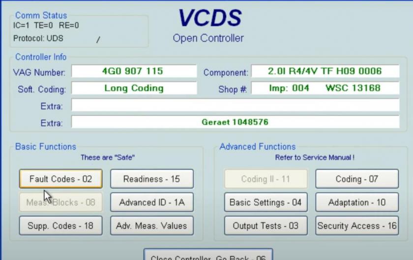 компьютерная диагностика форсунок двигателя Ауди А5