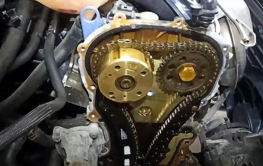 старая цепь ГРМ Ауди провисла