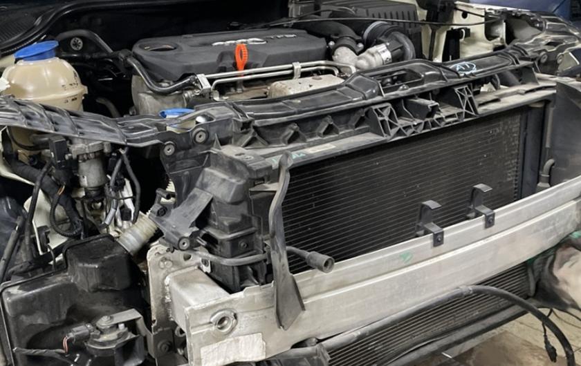 Замена радиатора Ауди А1