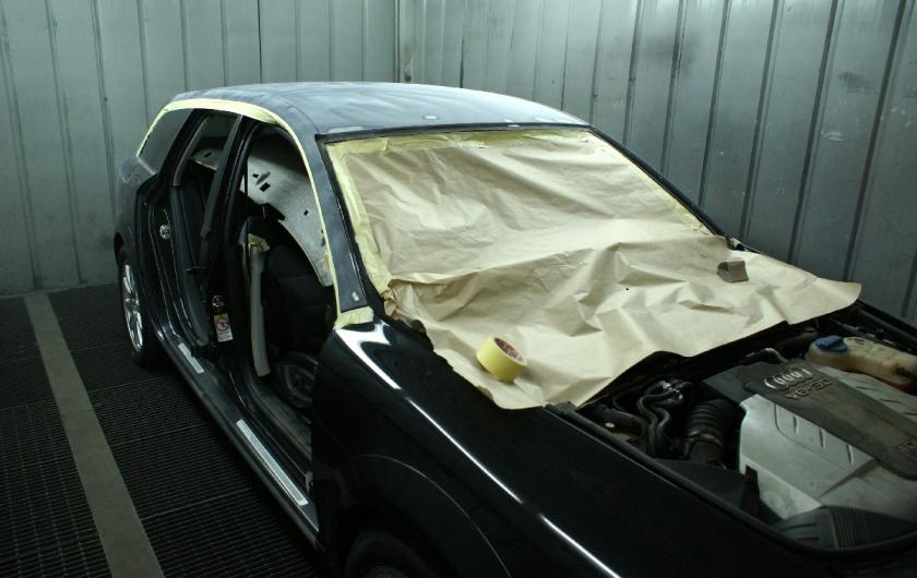 покраска ауди в камере