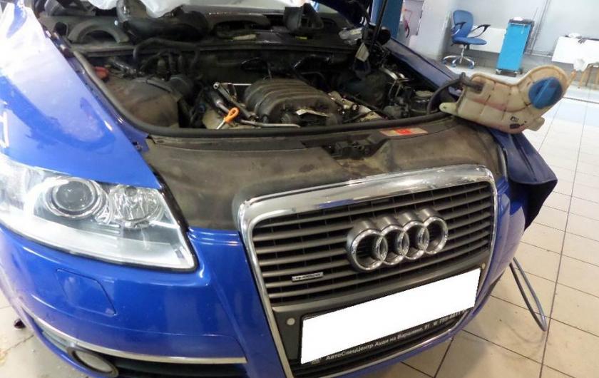 бачок охлаждающей жидкости лежит на А6