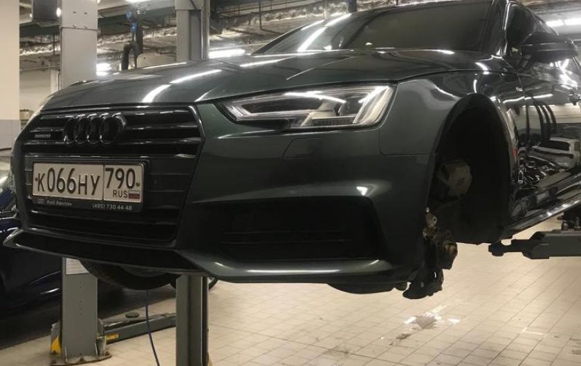 Подготовка Ауди к замене пыльника ШРУСа