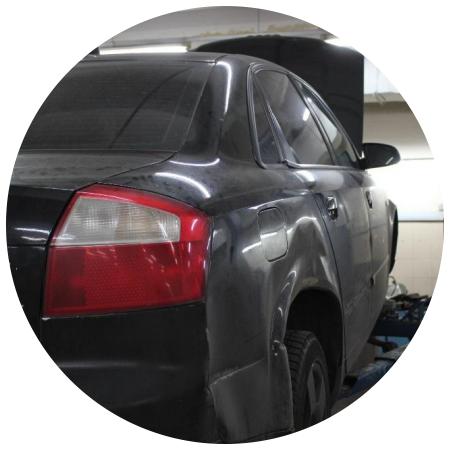 А4 на СТО сзади