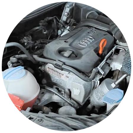 демонтаж масляного фильтра ауди