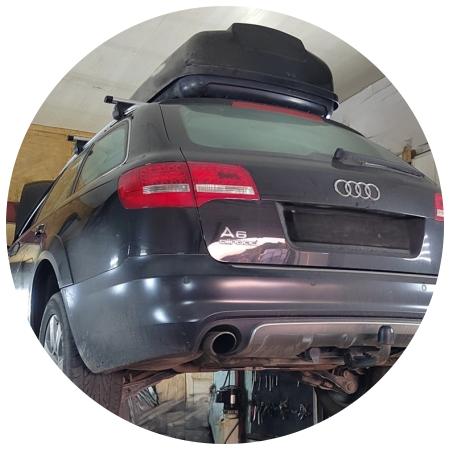 Ауди А6 в процессе замены ступицы