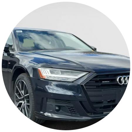 Ауди А8 после схода-развала в автотехцентре